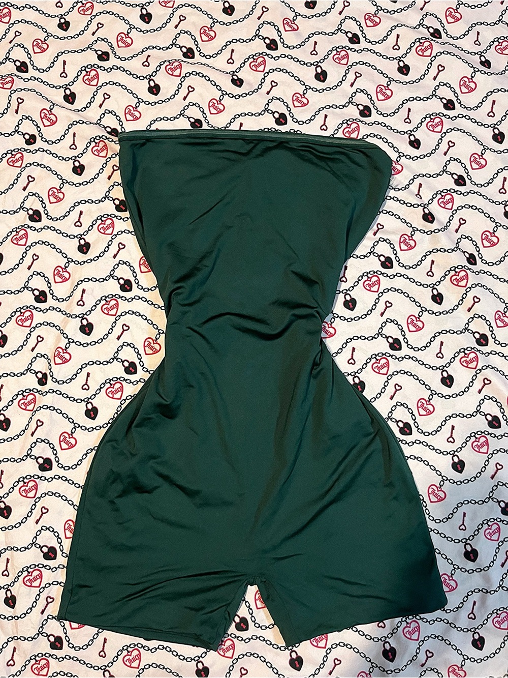 Emerold Green Strapless Romper